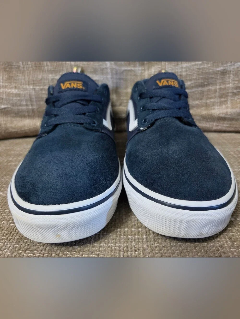 Vans Chapman Stripe Navy Blue Low Top Sneakers Youth Size 6.0 Women's 7.5 721356